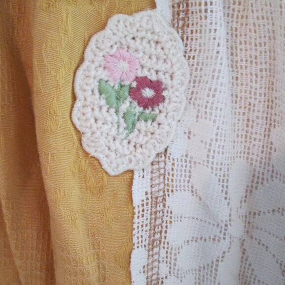 🎶🕊️POL Vintage-Inspired Patchwork Cotton Pants – Boho Lace & Embroidery Detail - Picture 11 of 15